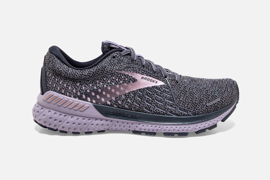 Brooks Running Shoes - Adrenaline GTS 21 Road Womens - Purple - JIO-567814